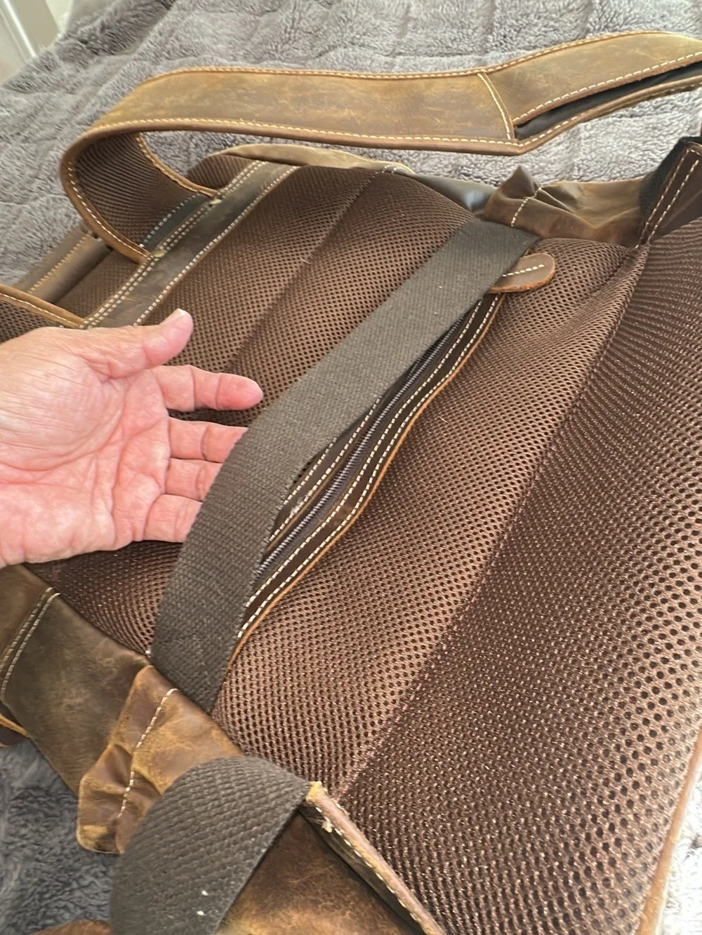 TIDING Leather 16 Inch Laptop Backpack for Office Weekends or Daily (bags22)